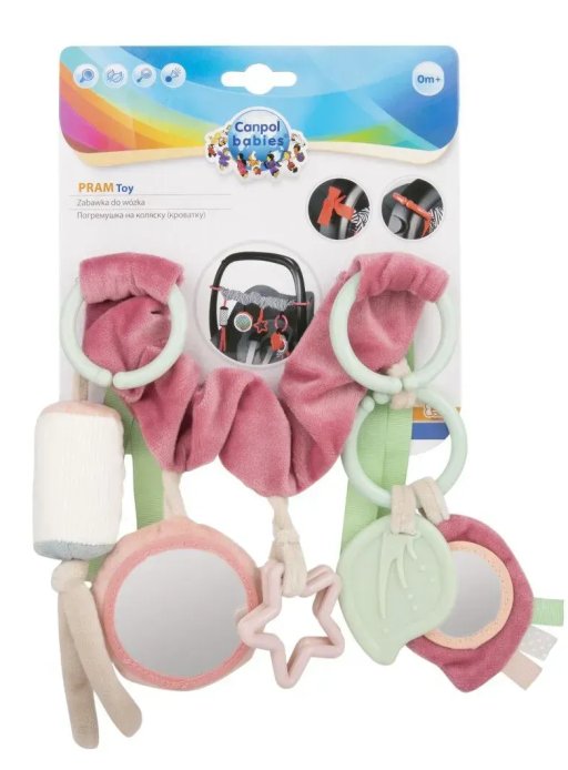 Брязкальце до візка плюшеве Pastel Friends - рожеве Canpol