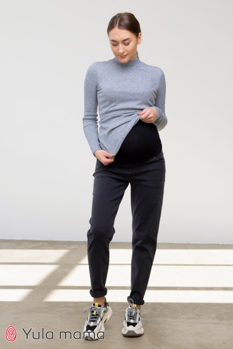 Джинсы для беременных IVONNE Mom Jeans черно-серый