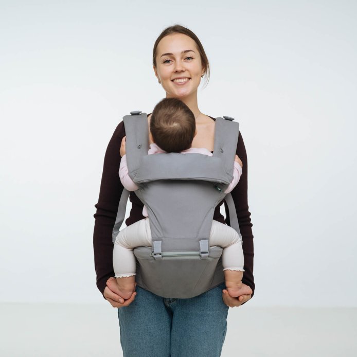 Детская переноска Хипсит 6 в 1 - серый