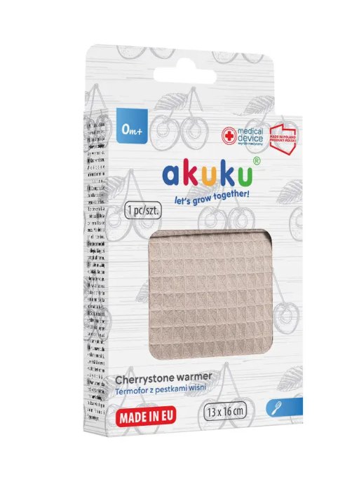 Грелка на основе вишневых косточок бежевая