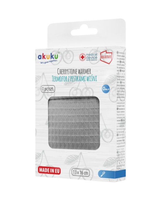 Грелка на основе вишневых косточок серая