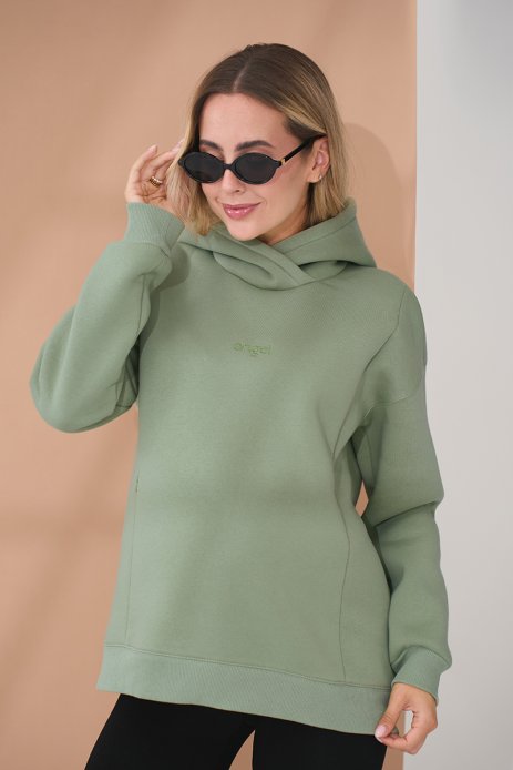 Худи Angel для беременных и кормящих оливка Худи Angel для беременных и кормящих оливка