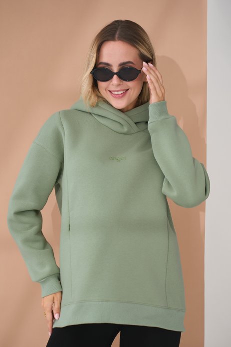 Худи Angel для беременных и кормящих оливка Худи Angel для беременных и кормящих оливка