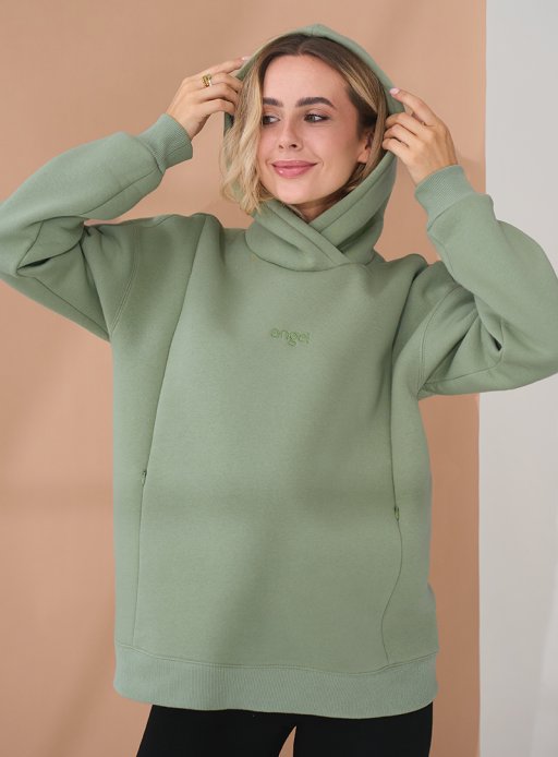 Худи Angel для беременных и кормящих оливка Худи Angel для беременных и кормящих оливка