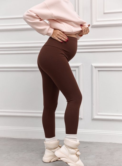 Лосины для беременных флис шоколад