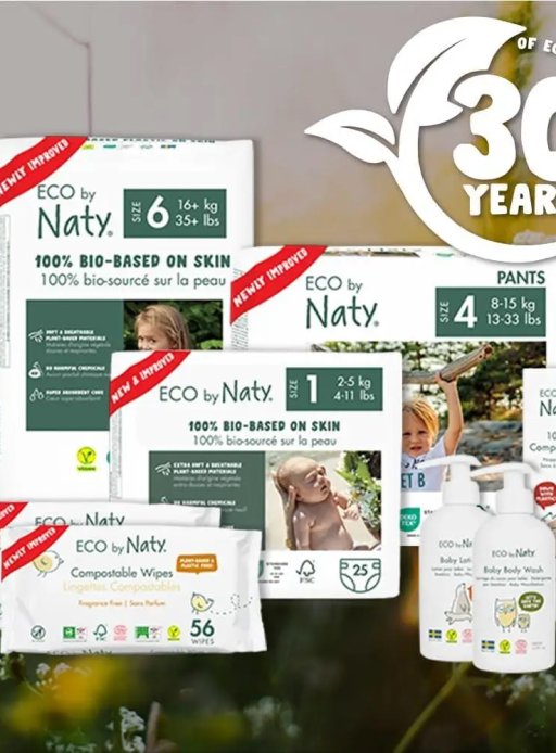 Органічні підгузники Eco by Naty Розмір 2 (від 3 до 6 кг) 33 шт
