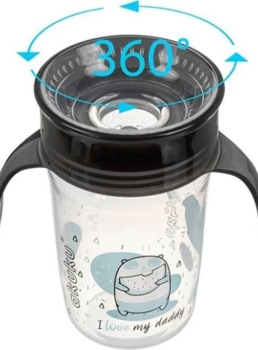 Поїльник-непроливайка 360 ° 240 мл чорний