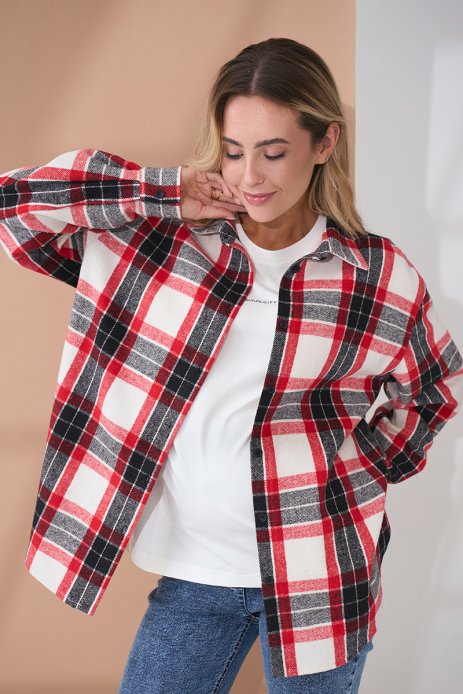 Рубашка Neide для беременных и кормящих клетка Рубашка Neide для беременных и кормящих клетка