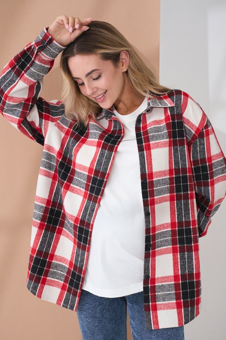 Рубашка Neide для беременных и кормящих клетка Рубашка Neide для беременных и кормящих клетка