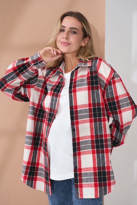 Рубашка Neide для беременных и кормящих клетка Рубашка Neide для беременных и кормящих клетка