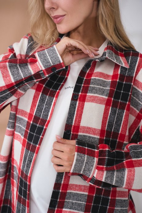 Рубашка Neide для беременных и кормящих клетка Рубашка Neide для беременных и кормящих клетка