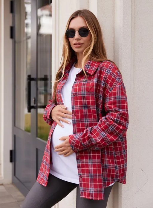 Сорочка Siena для вагітних червоний