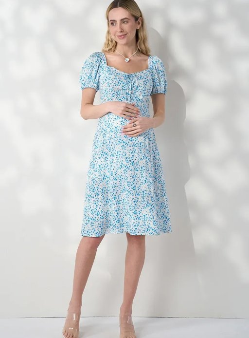 Сукня Eileen для вагітних і годуючих молочний блакитні квіти