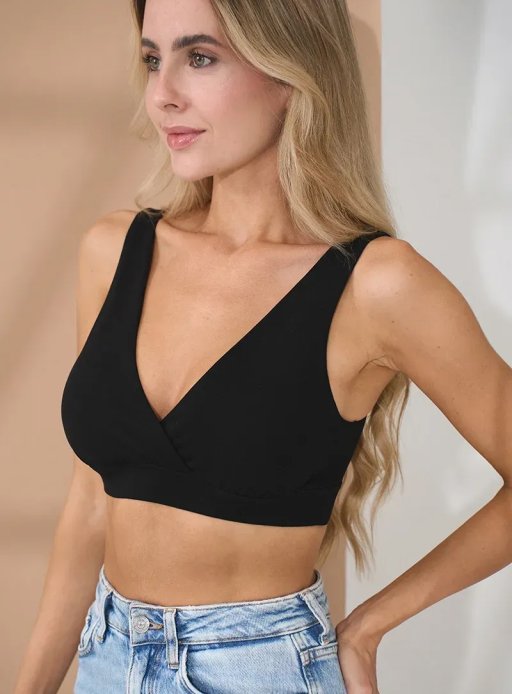 Топ для беременных и кормящих черный